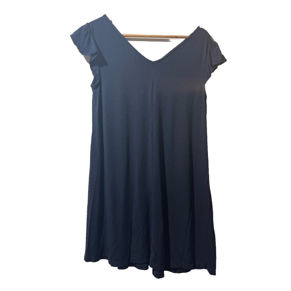 Loft Ann Taylor Size small petite Womens Dress Embroidered Floral Knit blue - Picture 2 of 8